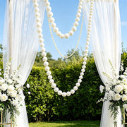 7.5 ft Foam Garland with Pearls - White BKDP_DECOR_PRL_4CM_WHT