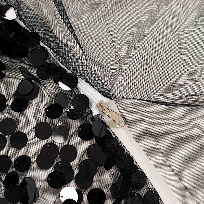 7.5 ft Sparkly Big Payette Sequin Backdrop Stand Cover