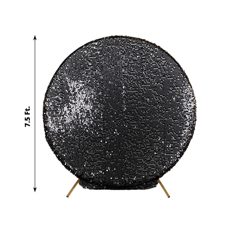 7.5 ft Sparkly Big Payette Sequin Backdrop Stand Cover