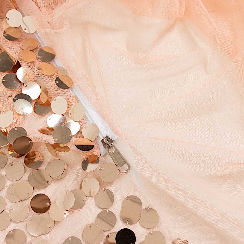 7.5 ft Sparkly Big Payette Sequin Backdrop Stand Cover