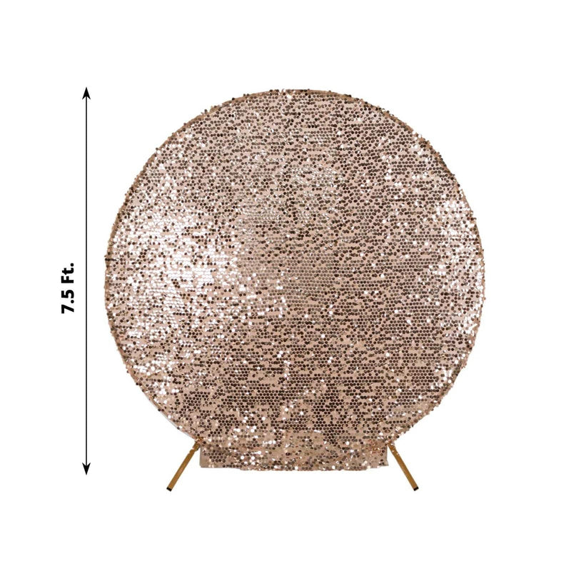 7.5 ft Sparkly Big Payette Sequin Backdrop Stand Cover