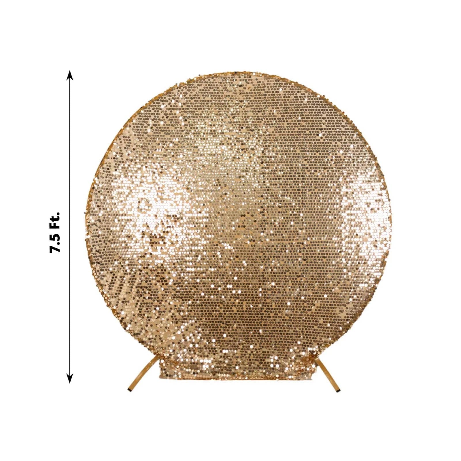 7.5 ft Sparkly Big Payette Sequin Backdrop Stand Cover