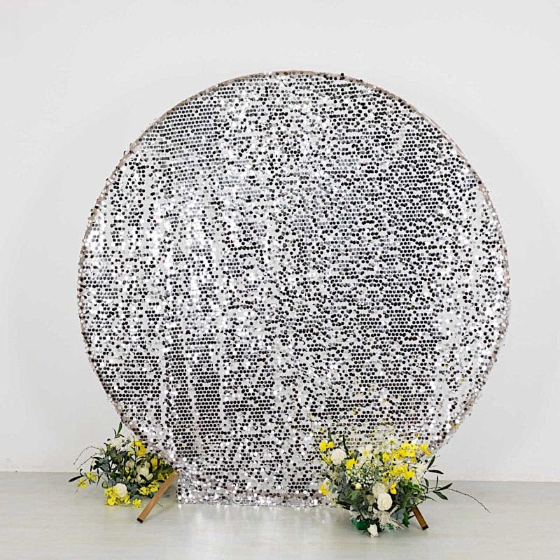 7.5 ft Sparkly Big Payette Sequin Backdrop Stand Cover