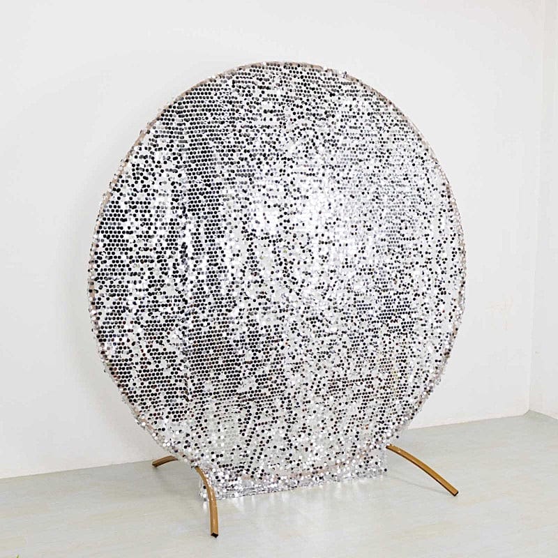 7.5 ft Sparkly Big Payette Sequin Backdrop Stand Cover