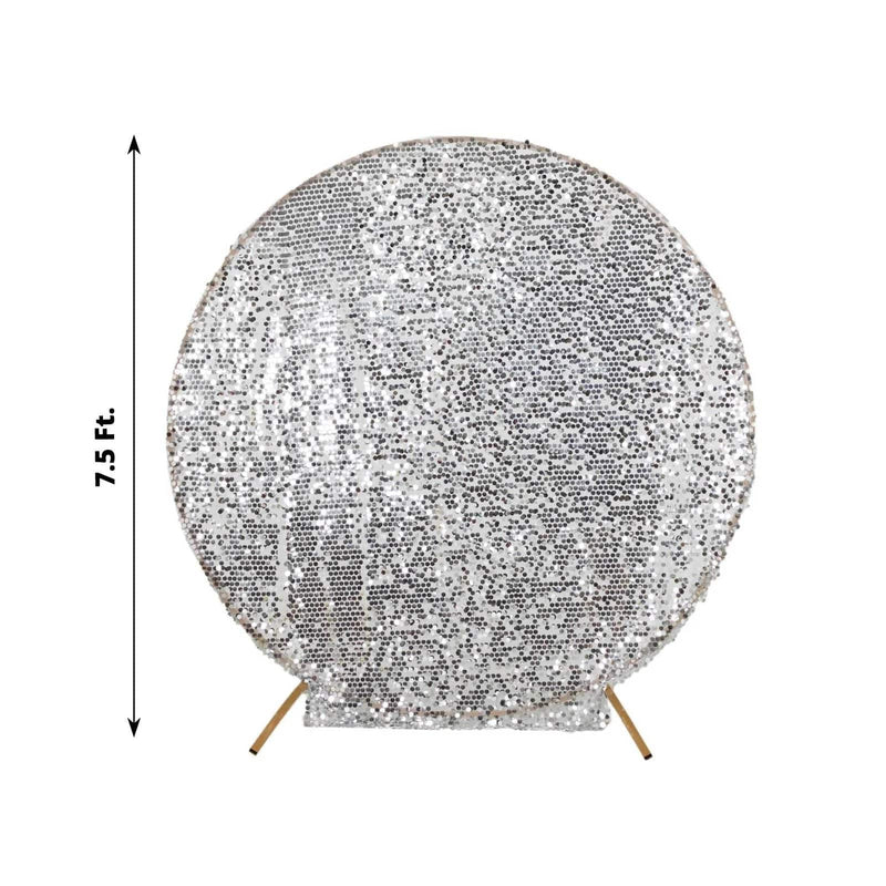 7.5 ft Sparkly Big Payette Sequin Backdrop Stand Cover