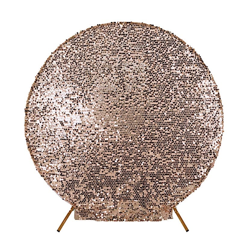 7.5 ft Sparkly Big Payette Sequin Backdrop Stand Cover BKDP_STNDCIR1_71S_046