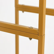 7.5 ft tall 3D Rectangular Metal Wedding Arch Backdrop Stand - Gold BKDP_STNDREC4_GOLD