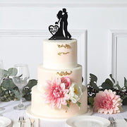 7" Acrylic Silhouette Mr and Mrs Wedding Cake Topper - Black CAKE_TOP_015_WED_02