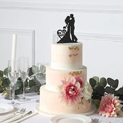 7" Acrylic Silhouette Mr and Mrs Wedding Cake Topper - Black CAKE_TOP_015_WED_02