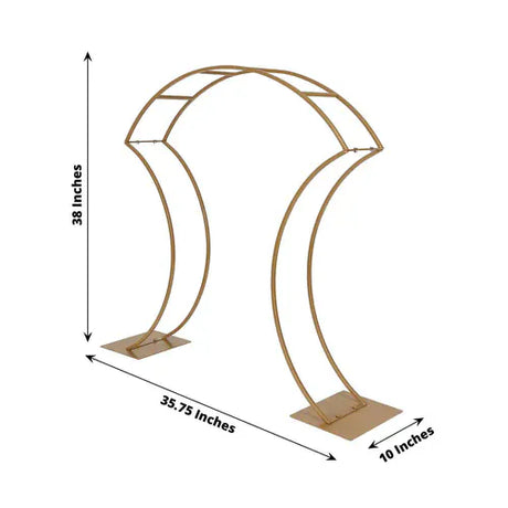 7 ft Double-Curved Metal Arch Frame - Gold BKDP_STND_14_8_GOLD
