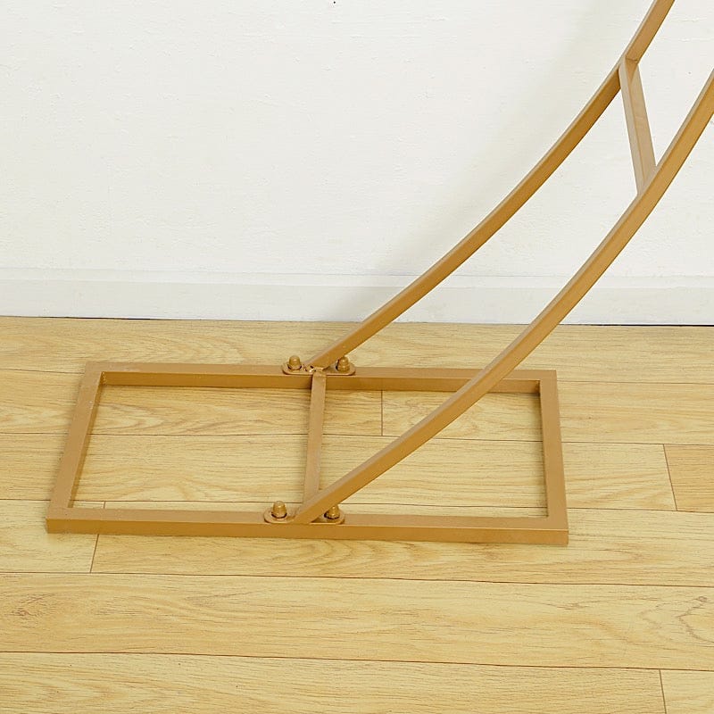 7 ft Double-Curved Metal Arch Frame - Gold BKDP_STND_14_8_GOLD