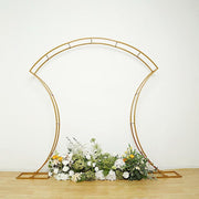 7 ft Double-Curved Metal Arch Frame - Gold BKDP_STND_14_8_GOLD