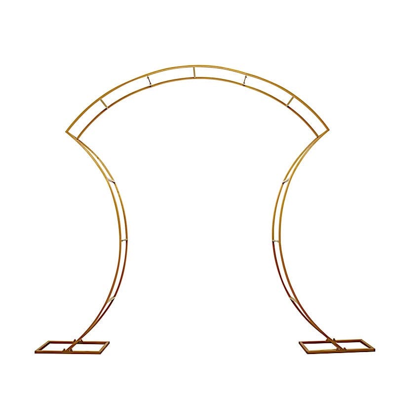 7 ft Double-Curved Metal Arch Frame - Gold BKDP_STND_14_8_GOLD