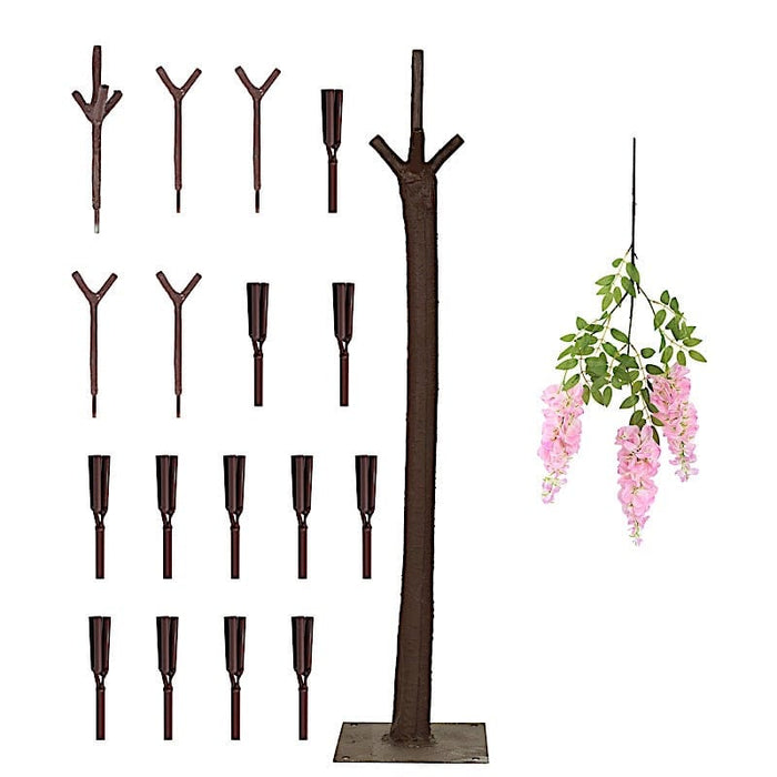 7 ft Freestanding Wisteria Tree With Detachable Metal Base