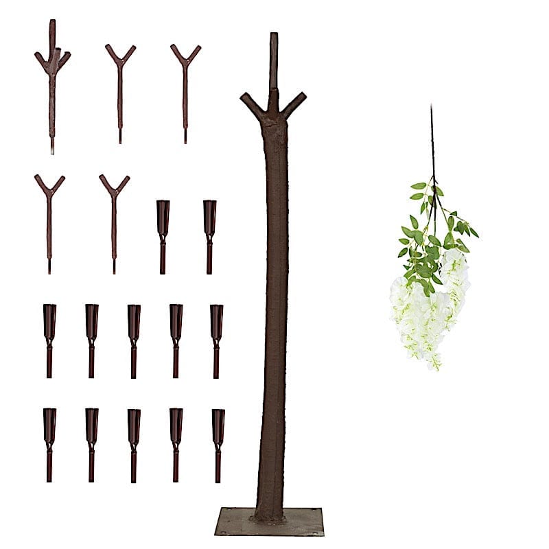 7 ft Freestanding Wisteria Tree With Detachable Metal Base