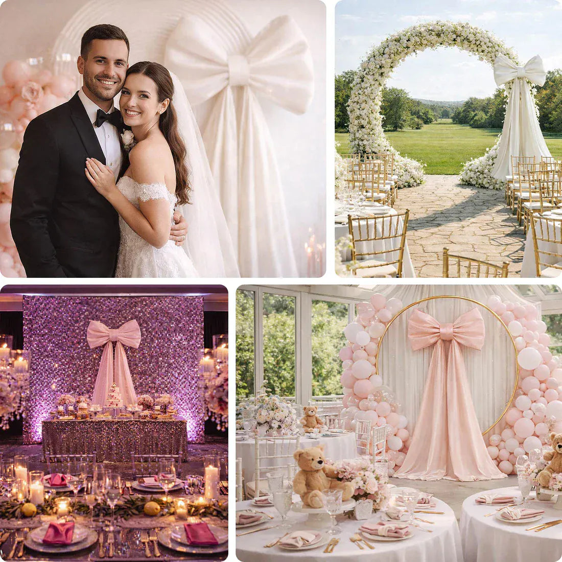 7 ft Giant Bow Tie Decor for Weddings and Events