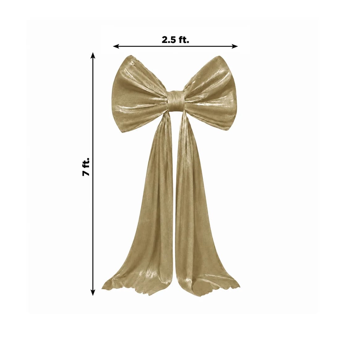 7 ft Giant Velvet Bow Tie Decor for Weddings and Events