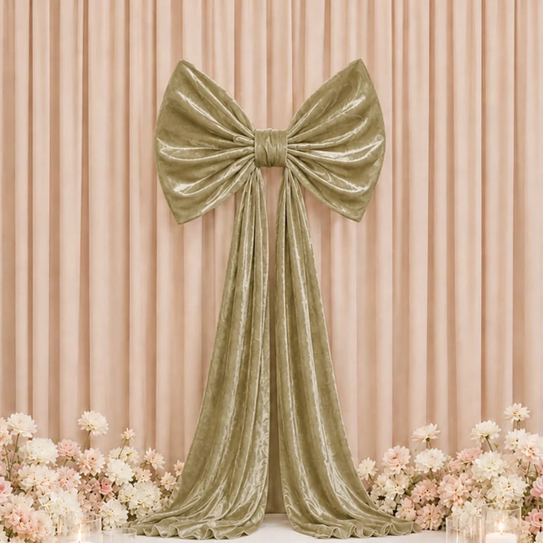 7 ft Giant Velvet Bow Tie Decor for Weddings and Events