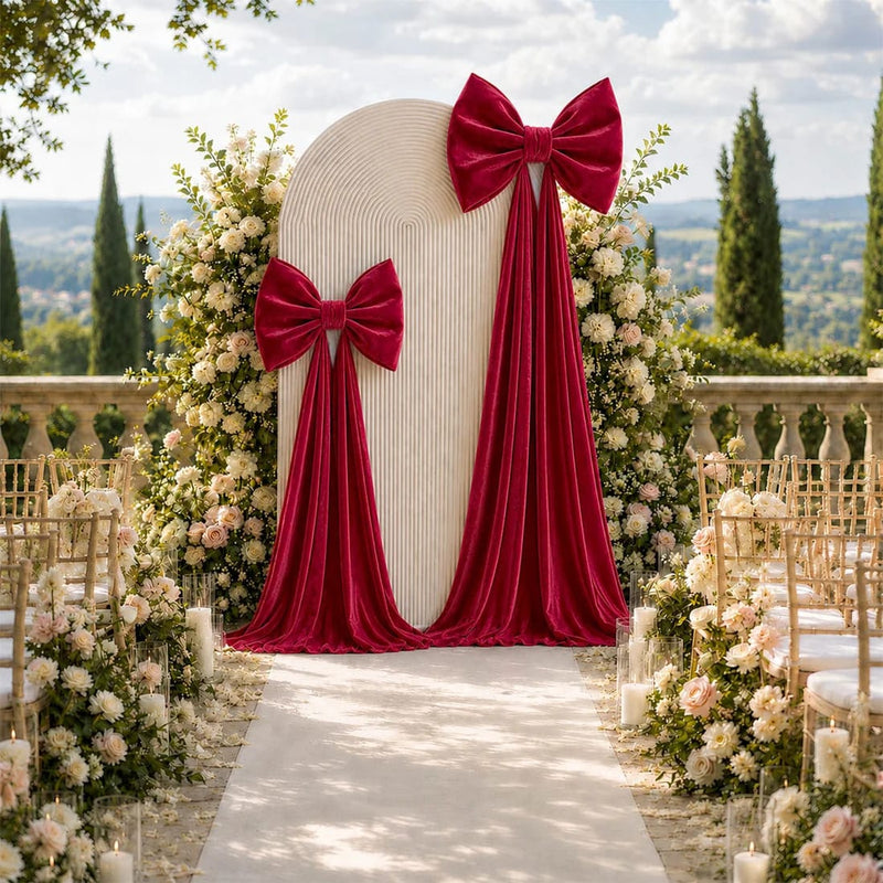7 ft Giant Velvet Bow Tie Decor for Weddings and Events