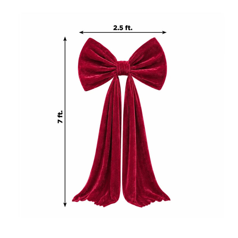7 ft Giant Velvet Bow Tie Decor for Weddings and Events