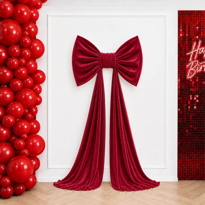 7 ft Giant Velvet Bow Tie Decor for Weddings and Events