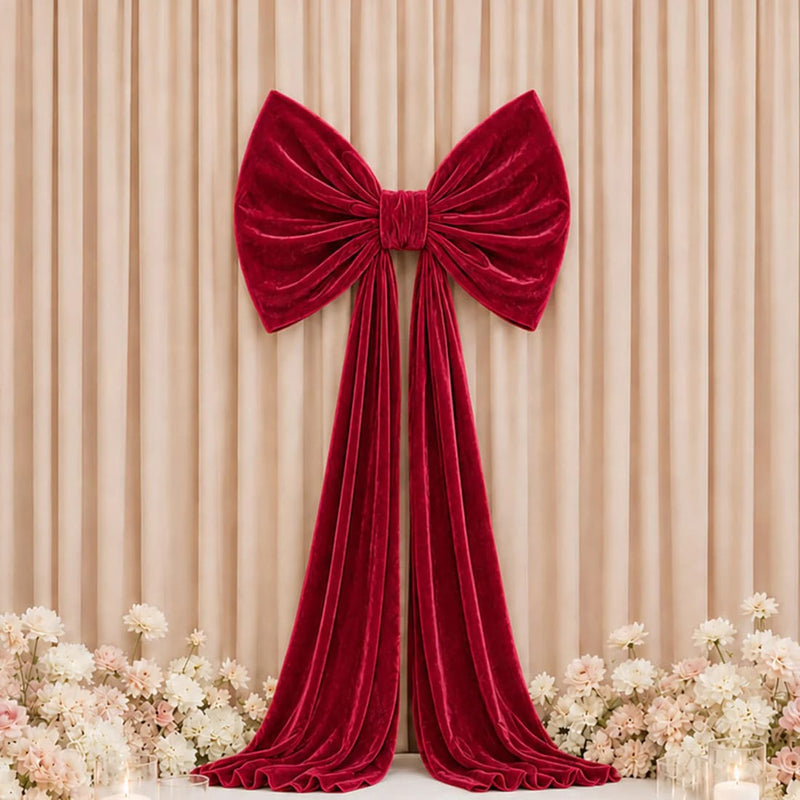 7 ft Giant Velvet Bow Tie Decor for Weddings and Events