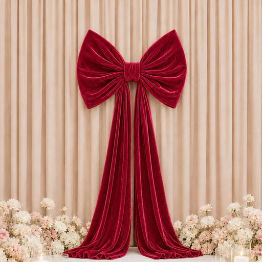 7 ft Giant Velvet Bow Tie Decor for Weddings and Events
