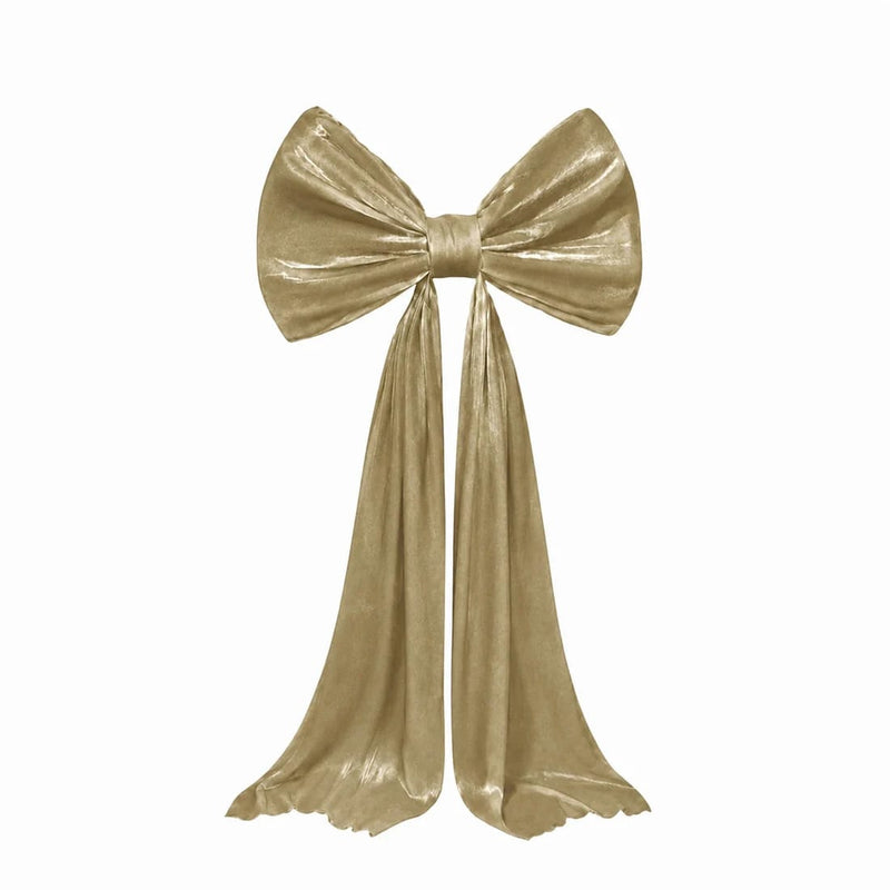 7 ft Giant Velvet Bow Tie Decor for Weddings and Events BKDP_DECOR_BOW_6FT_VEL_GOLD