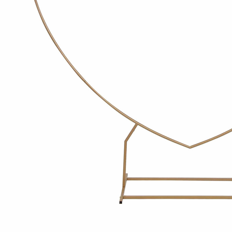 7 ft Metal Heart Shape Wedding Arch Photo Backdrop Stand - Gold BKDP_STNDHRT1_7_GOLD