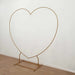 7 ft Metal Heart Shape Wedding Arch Photo Backdrop Stand - Gold BKDP_STNDHRT1_7_GOLD