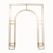 7 ft Metal Rectangular Wedding Arch in Arc de Triomphe Style - Gold BKDP_STND_TRIOM_6_GOLD