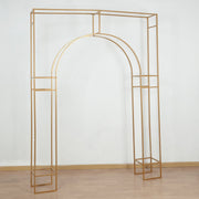 7 ft Metal Rectangular Wedding Arch in Arc de Triomphe Style - Gold BKDP_STND_TRIOM_6_GOLD