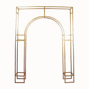 7 ft Metal Rectangular Wedding Arch in Arc de Triomphe Style - Gold BKDP_STND_TRIOM_7_GOLD