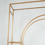 7 ft Metal Rectangular Wedding Arch in Arc de Triomphe Style - Gold BKDP_STND_TRIOM_7_GOLD