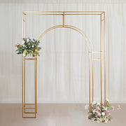 7 ft Metal Rectangular Wedding Arch in Arc de Triomphe Style - Gold BKDP_STND_TRIOM_7_GOLD