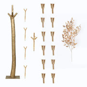 7 ft Metallic Faux Leaf Trees with Realistic Trunk Base - Gold ARTI_TREE_METLIC31_7_GOLD