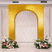 7 ft Metallic Spandex Wedding Arch Cover for Arc de Triomphe Stand - Gold BKDP_STND_TRIOM_22_7_GOLD