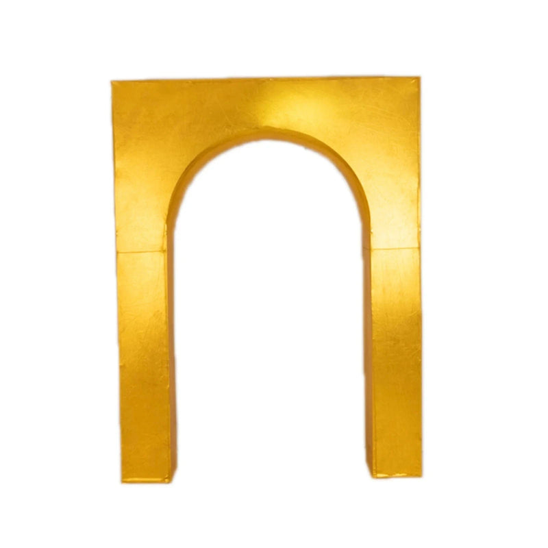 7 ft Metallic Spandex Wedding Arch Cover for Arc de Triomphe Stand - Gold BKDP_STND_TRIOM_22_7_GOLD