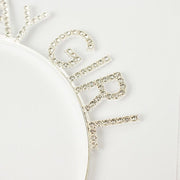 7" Metal with Rhinestones Birthday Girl Tiara Headband - Silver DRSSAC_CRWN_BDAY01_SILV