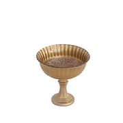 7" Roman Style Metal Compote Vase Flower Bowl Centerpiece - Gold VASE_PB006_7_GOLD