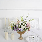 7" Roman Style Metal Compote Vase Flower Bowl Centerpiece - Gold VASE_PB006_7_GOLD