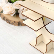 7 Tier 25" Butterfly Shaped Wooden Dessert Display Stand - Natural CAKE_WOD023_16_NAT