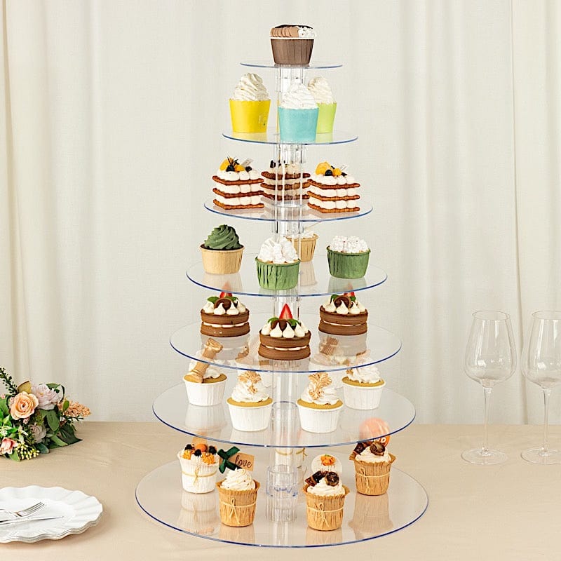 7 Tiers 26" Acrylic Cupcake Stand Set - Clear CAKE_STND_R7A