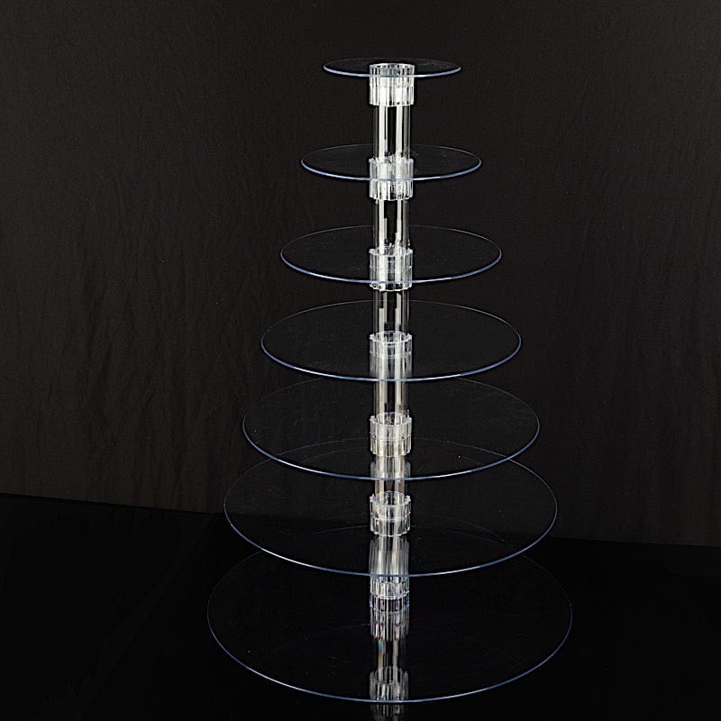 7 Tiers 26" Acrylic Cupcake Stand Set - Clear CAKE_STND_R7A