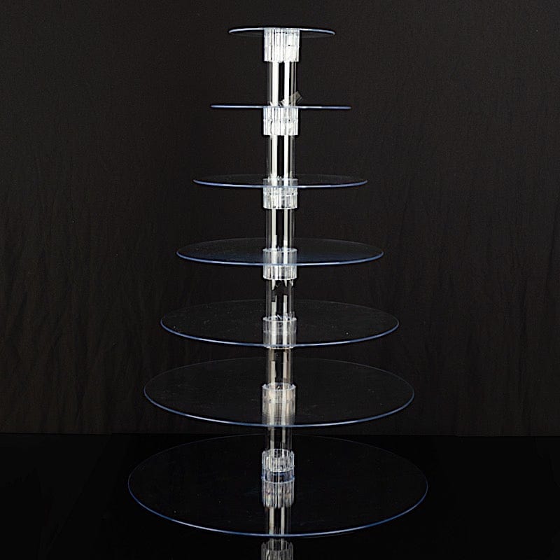 7 Tiers 26" Acrylic Cupcake Stand Set - Clear CAKE_STND_R7A