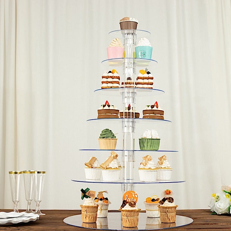 7 Tiers 26" Acrylic Cupcake Stand Set - Clear CAKE_STND_R7A