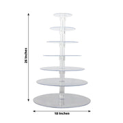7 Tiers 26" Acrylic Cupcake Stand Set - Clear CAKE_STND_R7A