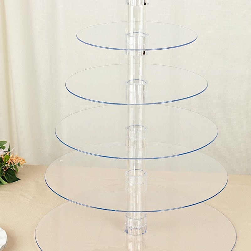 7 Tiers 26" Acrylic Cupcake Stand Set - Clear CAKE_STND_R7A