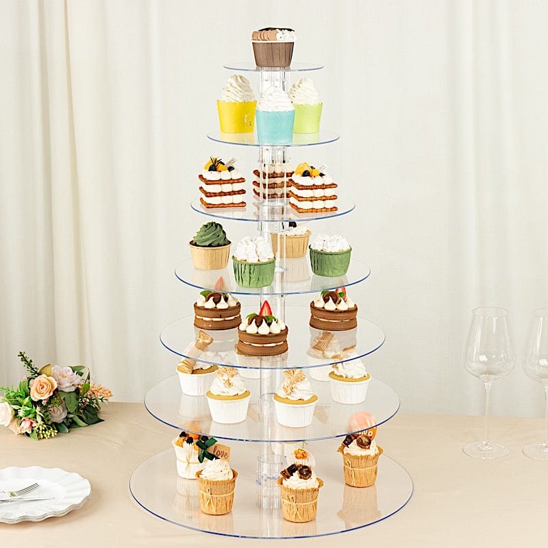 7 Tiers 26" Acrylic Cupcake Stand Set - Clear CAKE_STND_R7A