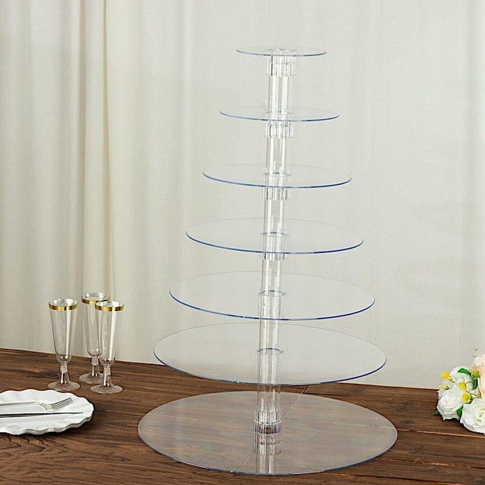 7 Tiers 26" Acrylic Cupcake Stand Set - Clear CAKE_STND_R7A